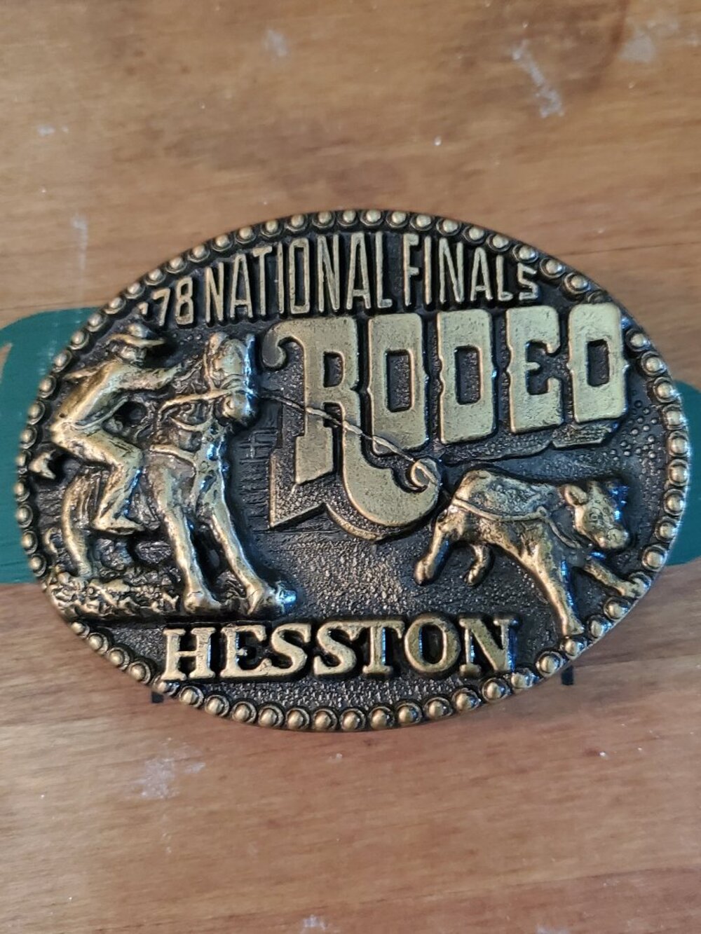 vintage 1978 Hesston National Finals Rodeo (NFR) belt buckle